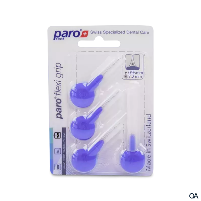 paro® flexi grip, groß, violett, zylindrisch, ø 7.2 mm Interdentalbürsten paro® flexi grip, groß, violett, zylindrisch, ø 7.2 mm Interdentalbürsten