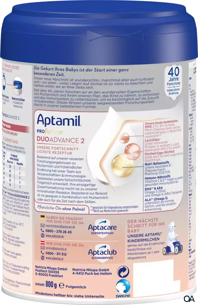 Aptamil Profutura Duoadvance 2 Folgemilch Pulver Aptamil Profutura Duoadvance 2 Folgemilch Pulver