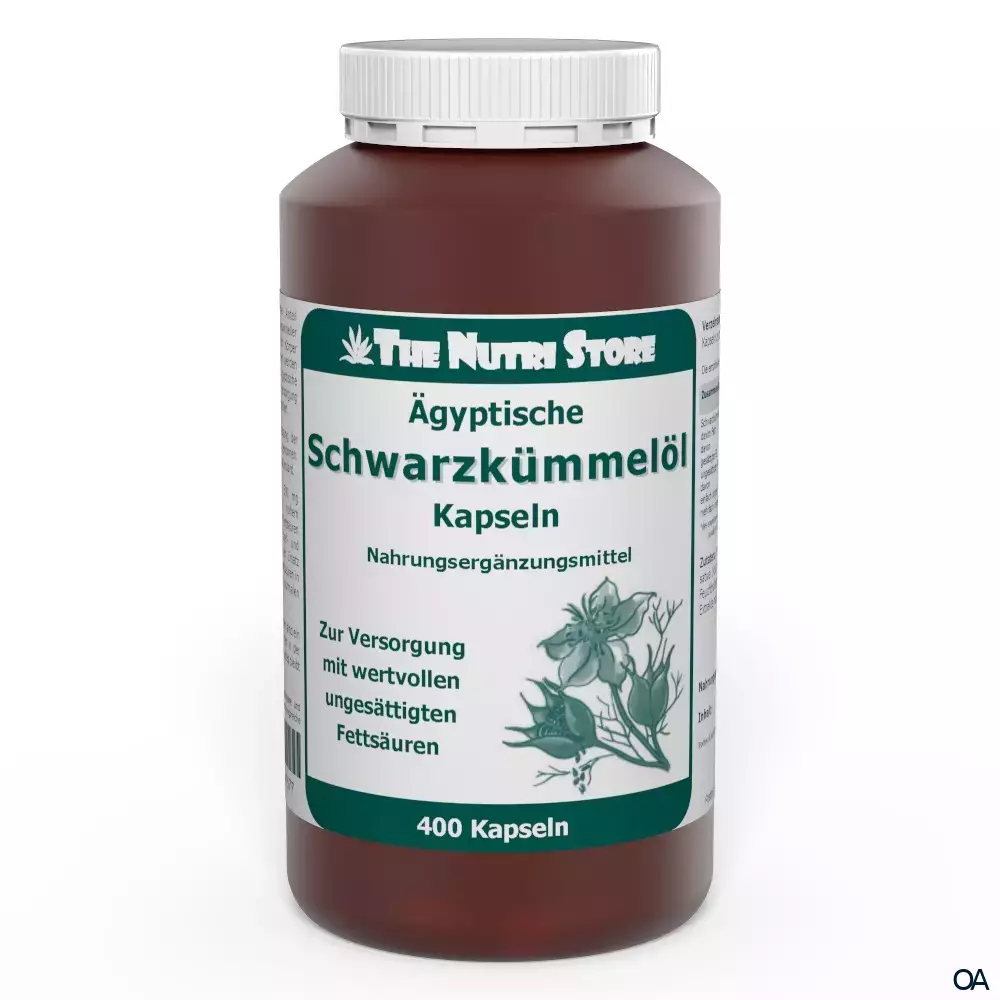 The Nutri Store Ägyptische Schwarzkümmelöl 500 mg Kapseln The Nutri Store Ägyptische Schwarzkümmelöl 500 mg Kapseln