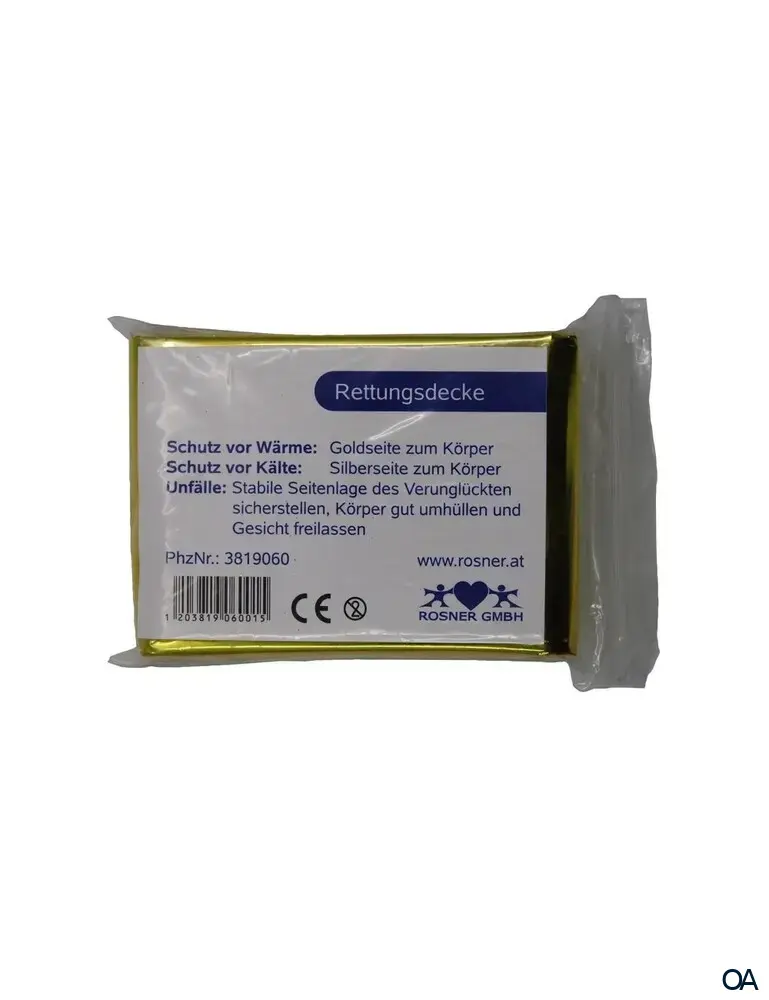 Rosner Rettungsdecke Gold/Silber 160 x 210 cm Rosner Rettungsdecke Gold/Silber 160 x 210 cm