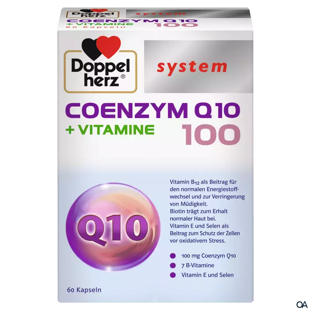 Doppelherz system Coenzym Q10 100 + Vitamine Kapseln Doppelherz system Coenzym Q10 100 + Vitamine Kapseln