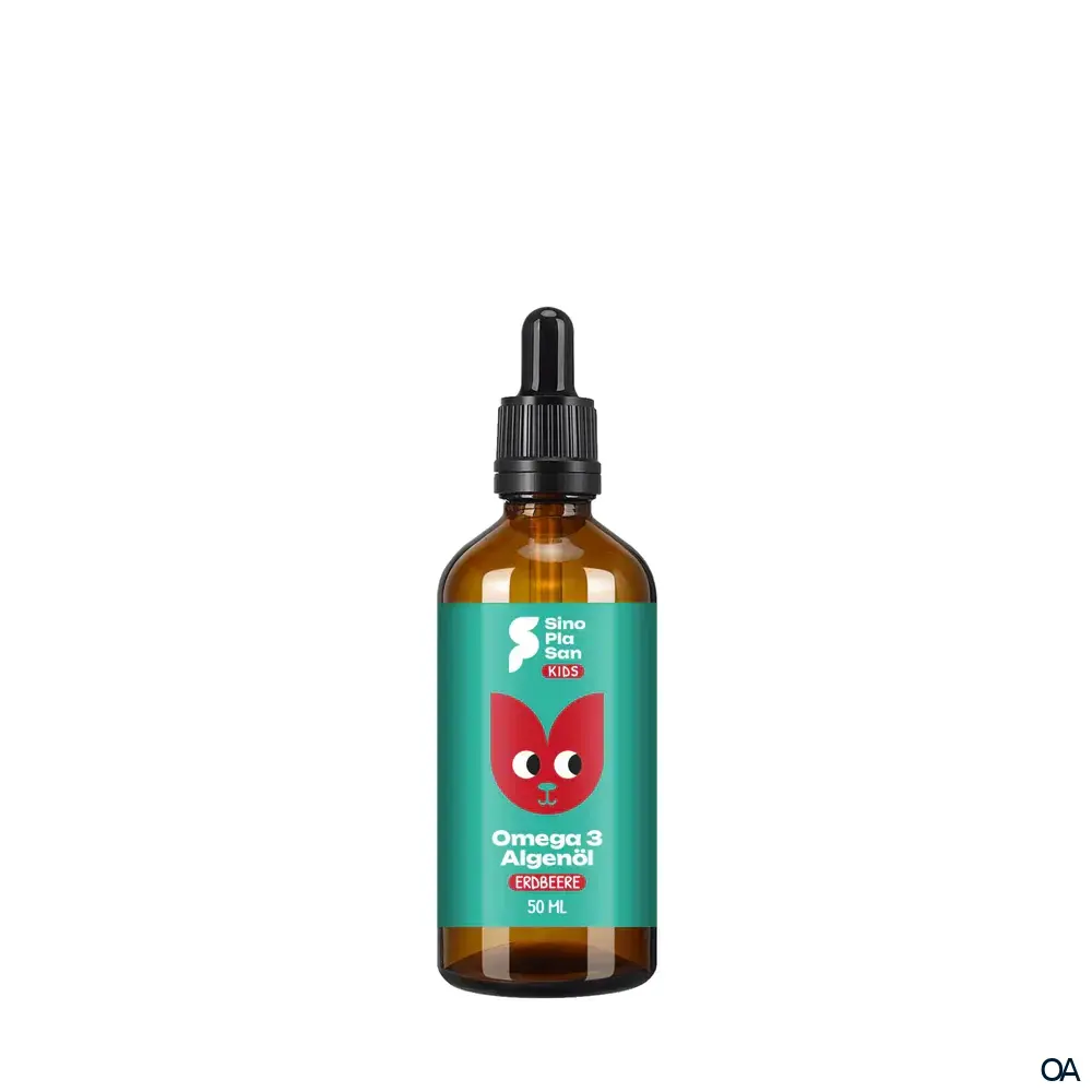 SinoPlaSan Omega-3 Algenöl mit Vitamin D3 & K2 KIDS (Erdbeere)