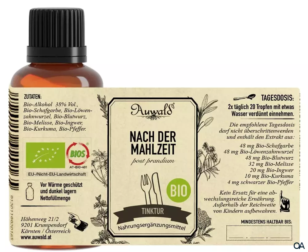 Auwald® Nach der Mahlzeit - BIO Tropfen (Auszug, Extrakt, Essenz)