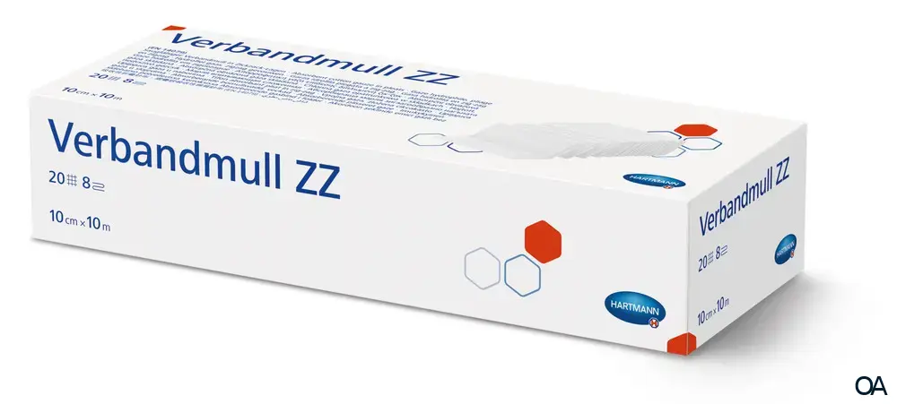 Hartmann saugfähiger Verbandmull ZZ in Zickzack-Lagen, 8-fach, 10 cm x 10 m