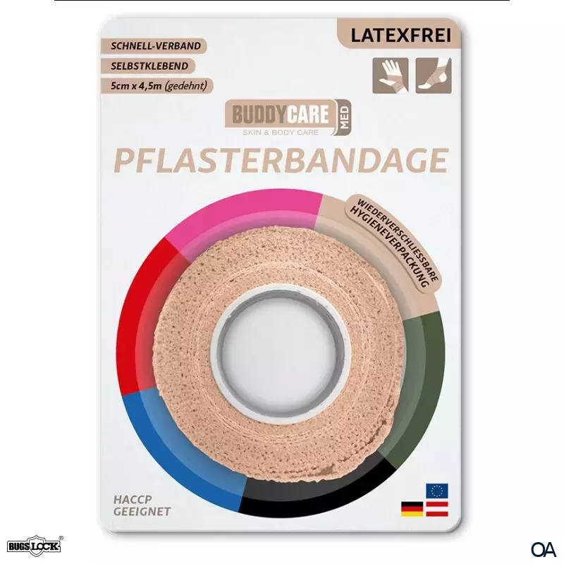 BUDDYCARE® MED Pflasterbandage Hautfarben 5 cm x 4,5 m BUDDYCARE® MED Pflasterbandage Hautfarben 5 cm x 4,5 m
