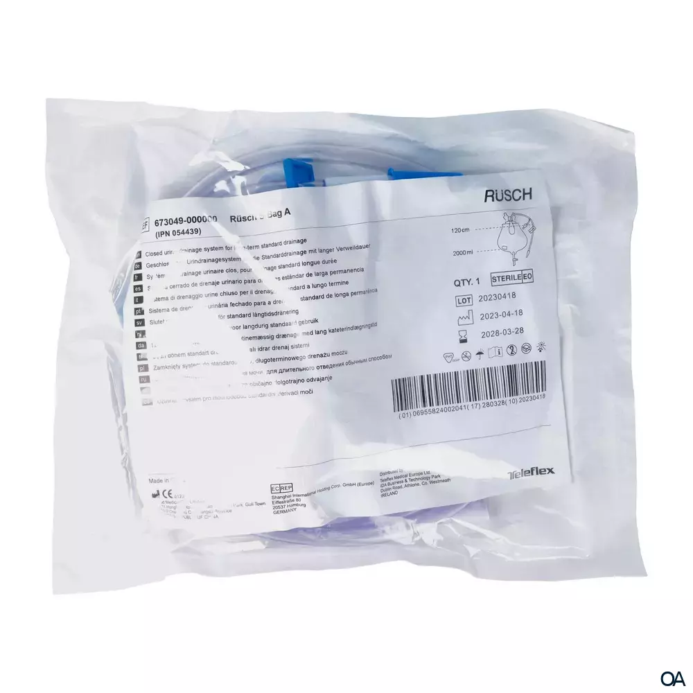 Rüsch S-Bag Urinbeutel mit T-Tap-Ablassventil 2000 ml Rüsch S-Bag Urinbeutel mit T-Tap-Ablassventil 2000 ml