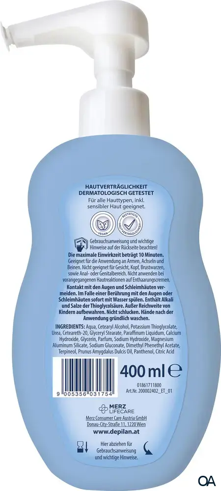 depilan Sensitive Skin Body Enthaarungscreme