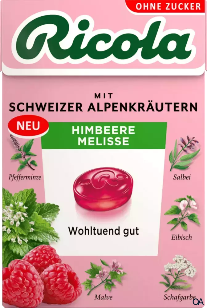 Ricola Himbeere Melisse Bonbons Zuckerfrei Beutel
