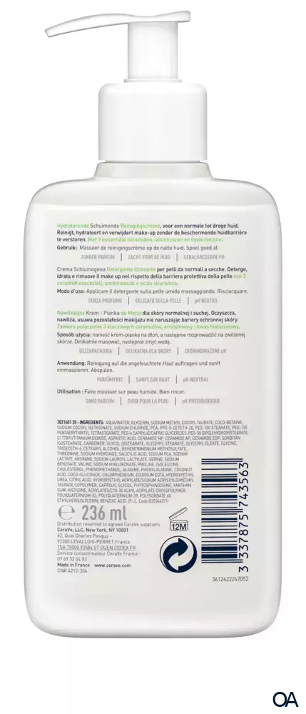 CeraVe Creme-zu-Schaum Reinigung