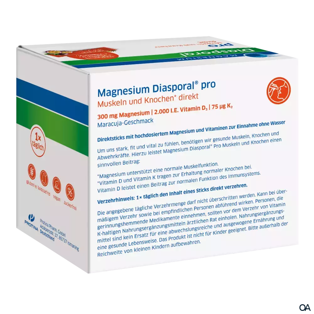 Magnesium Diasporal® Pro Muskeln und Knochen* direkt Sticks Magnesium Diasporal® Pro Muskeln und Knochen* direkt Sticks