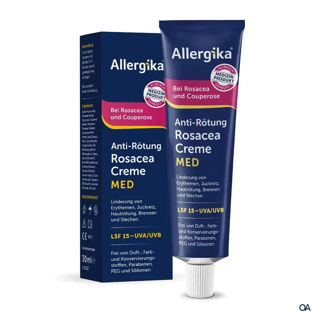 Allergika Anti-Rötung Rosacea Creme MED LSF 15 | bei Rötungen & Couperose