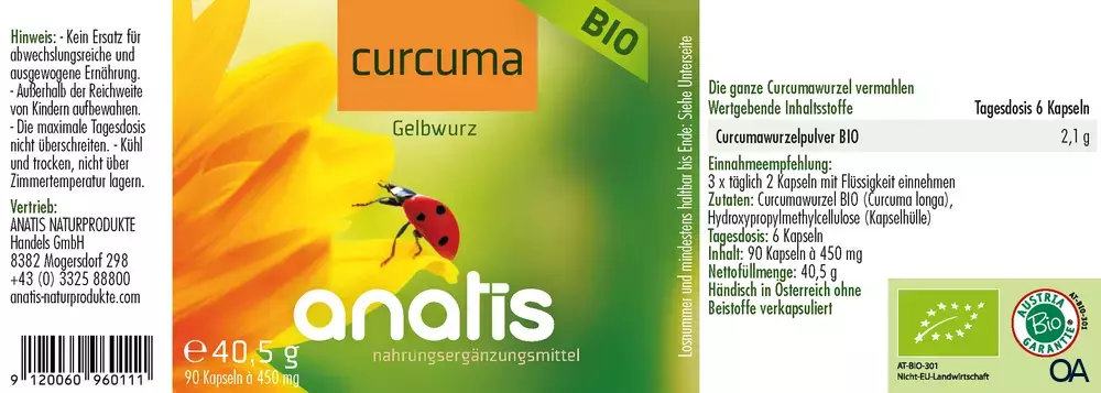 anatis Curcuma BIO Kapseln anatis Curcuma BIO Kapseln