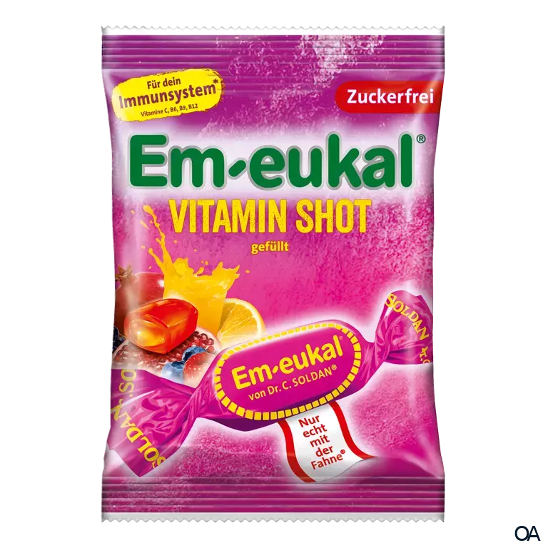 Em-eukal Vitamin Shot Bonbons, gefüllt, zuckerfrei Em-eukal Vitamin Shot Bonbons, gefüllt, zuckerfrei