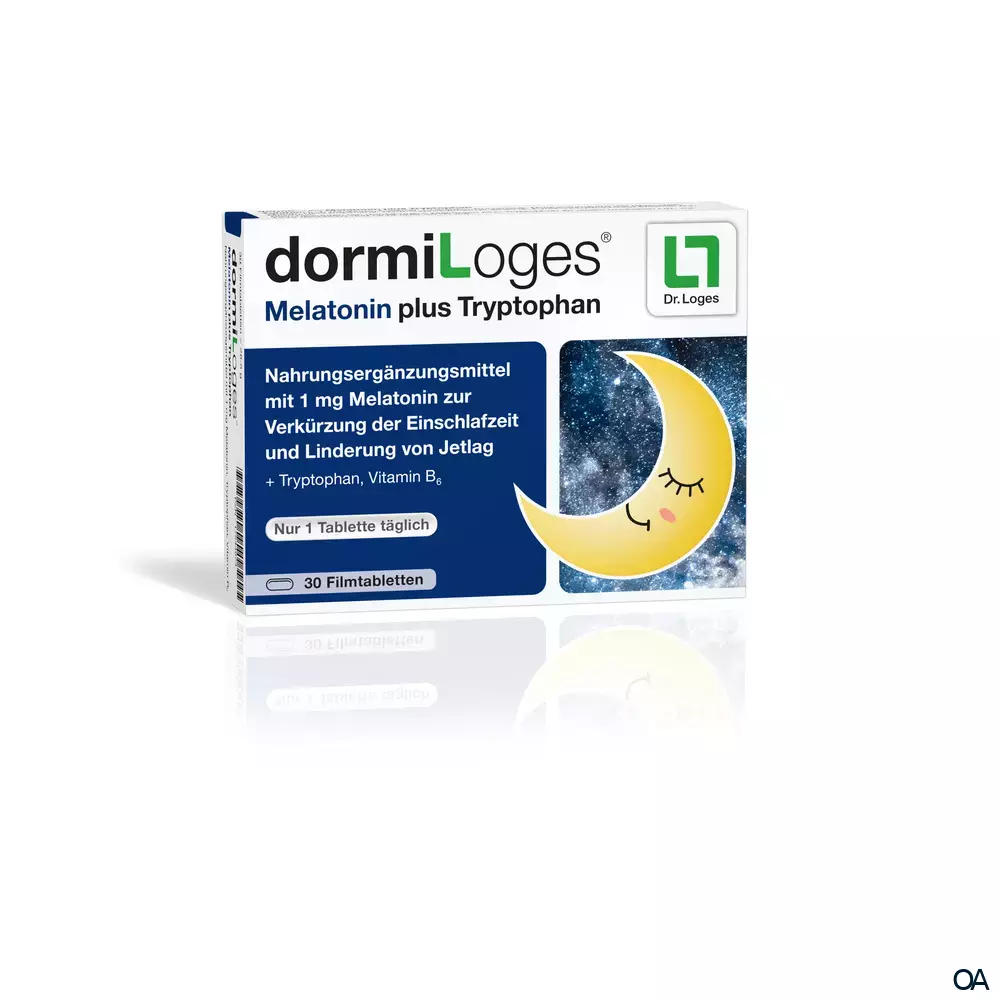 dormiLoges® 1 mg Melatonin plus Tryptophan Filmtabletten dormiLoges® 1 mg Melatonin plus Tryptophan Filmtabletten