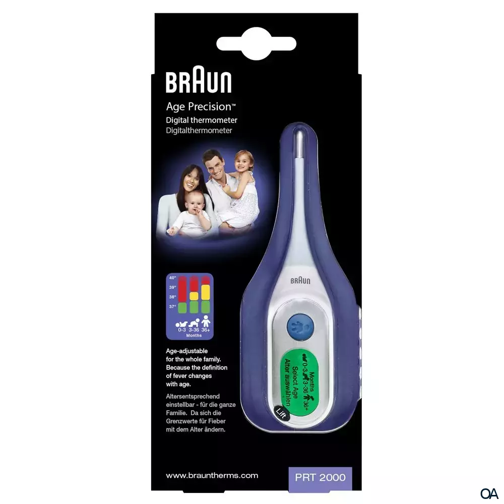Braun Digital-Thermometer mit Age Precision® PRT2000 Braun Digital-Thermometer mit Age Precision® PRT2000