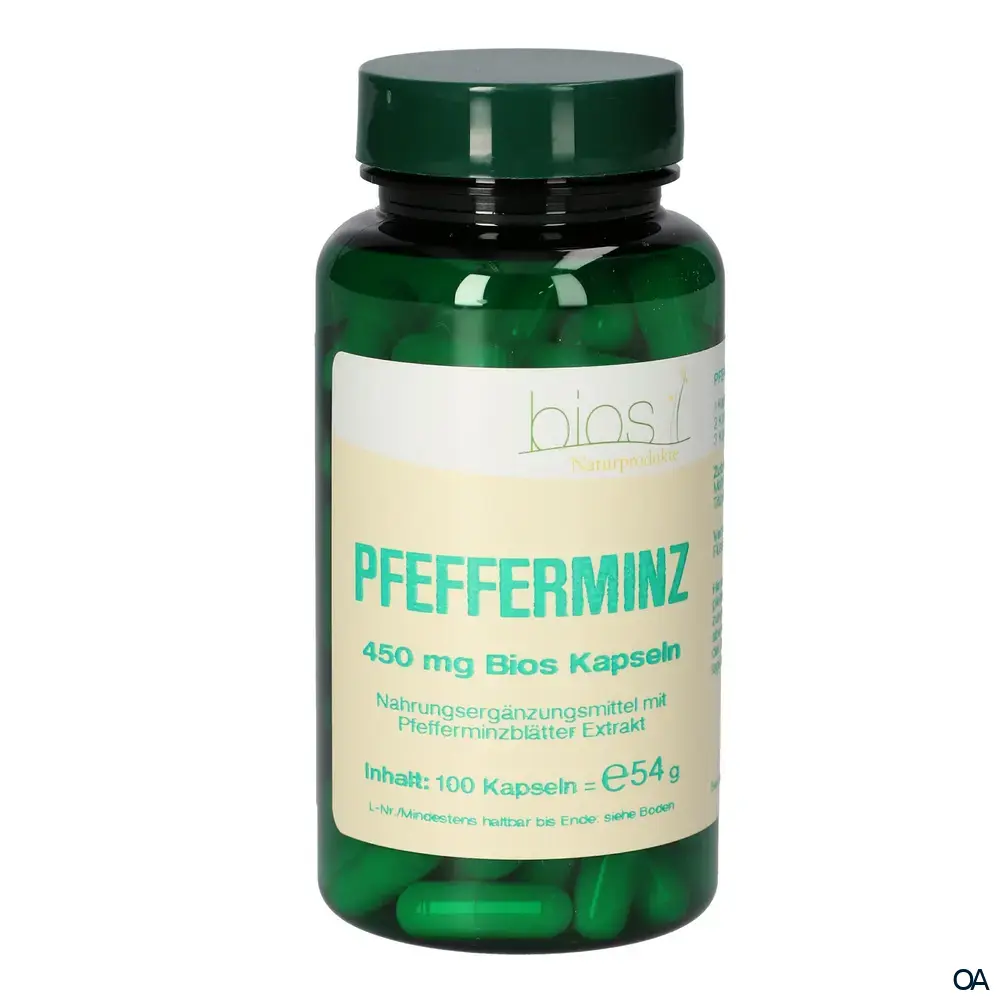 Bios Pfefferminz 450 mg Kapseln