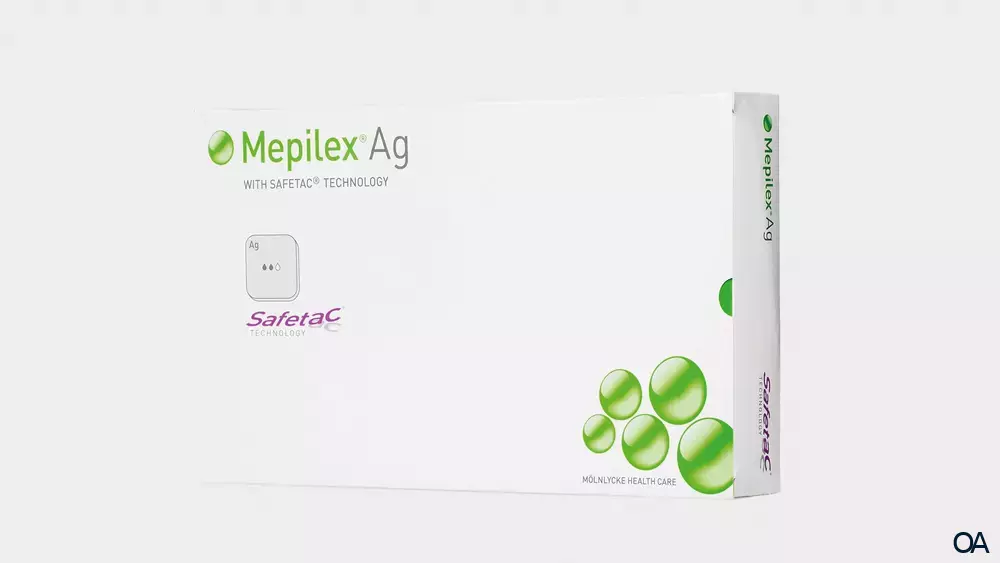 Mepilex® Ag Schaumverband mit Safetac® Technologie 20 x 20 cm