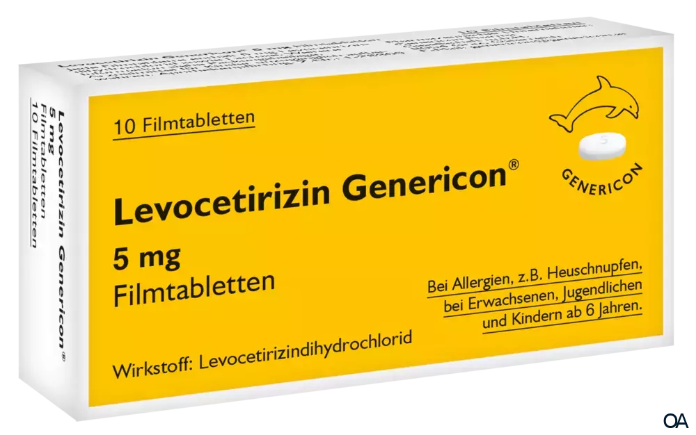 Levocetirizin Genericon 5 mg Filmtabletten Levocetirizin Genericon 5 mg Filmtabletten