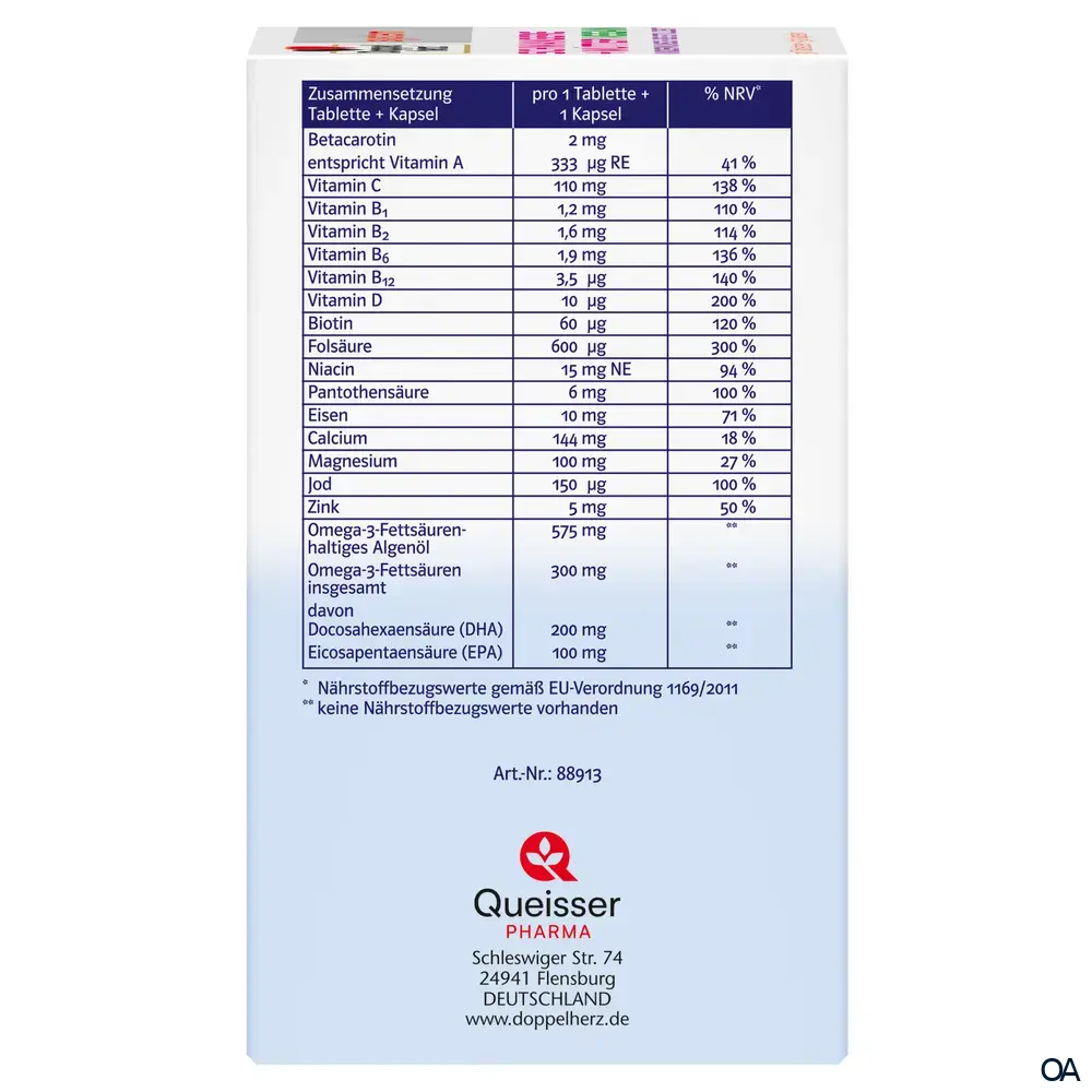 Doppelherz system Schwangere + Mütter vegan 30 Tabletten + 30 Kapseln