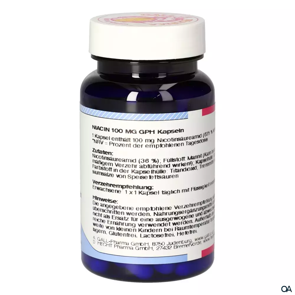 Gall Pharma Niacin 100 mg Kapseln Gall Pharma Niacin 100 mg Kapseln