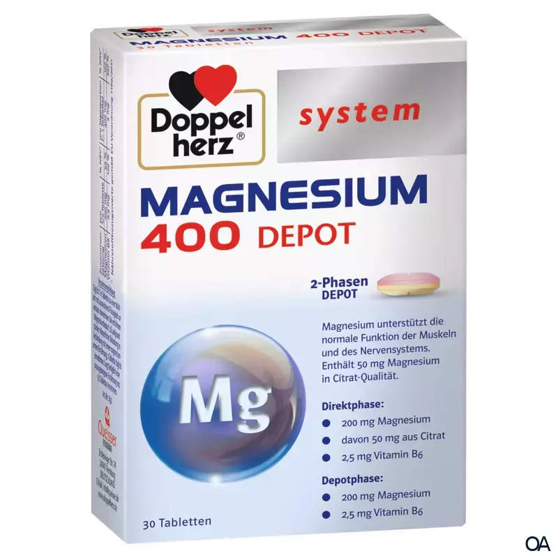 Doppelherz system MAGNESIUM 400 DEPOT Tabletten Doppelherz system MAGNESIUM 400 DEPOT Tabletten