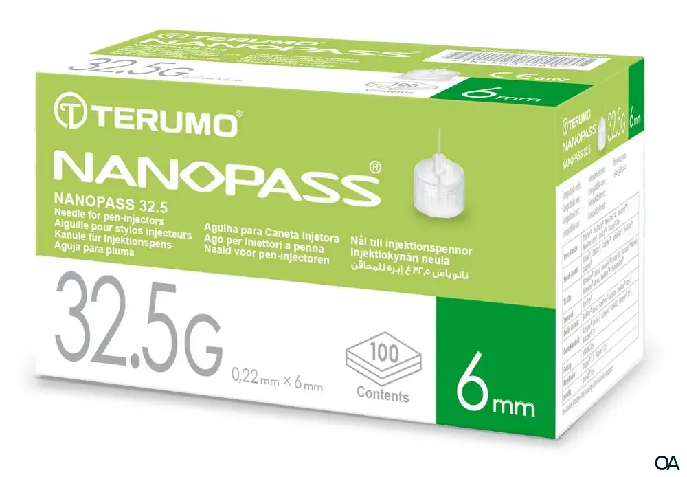 Terumo® Nanopass™ 32,5G-Nadel für Pen-Injektoren, 0,22 x 6 mm