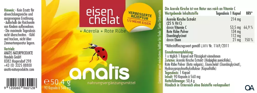 anatis Eisen-Chelat Kapseln anatis Eisen-Chelat Kapseln