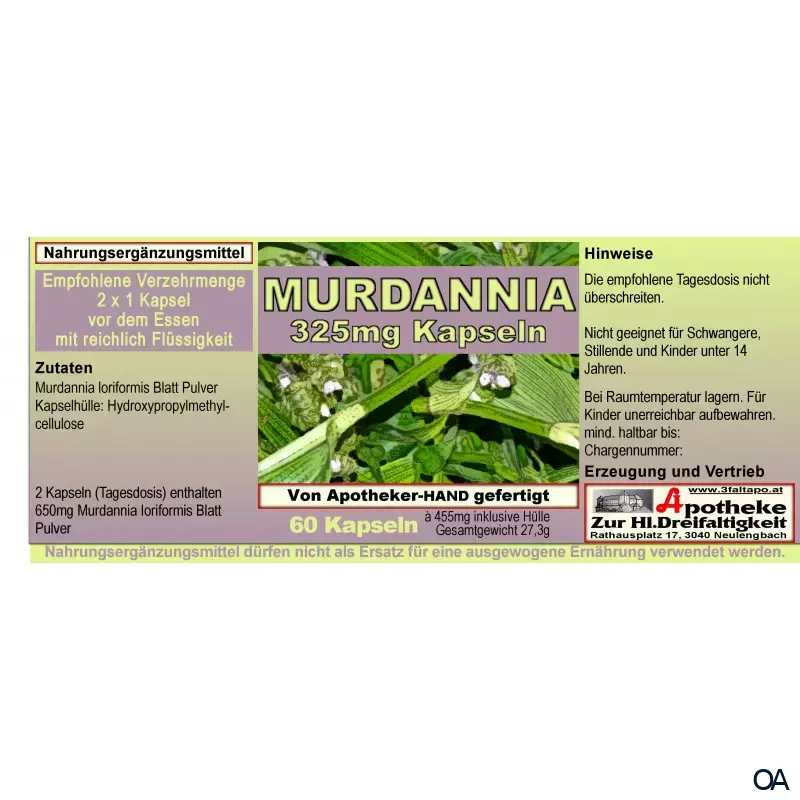 Murdannia 325 mg Kapseln Murdannia 325 mg Kapseln