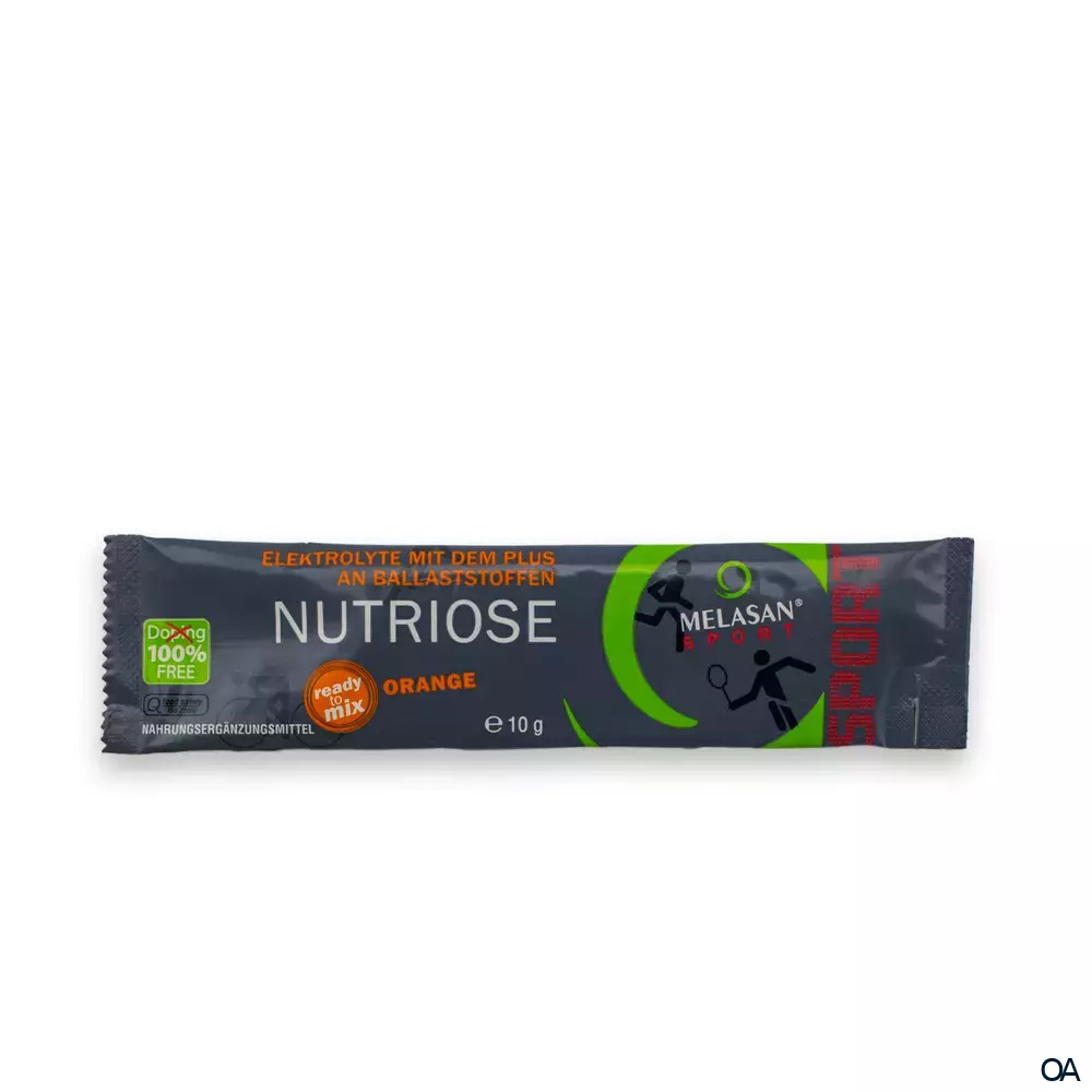 Melasan Sport Sportgetränk mit Nutriose Pulver-Sticks Orange 10 g