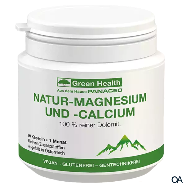 Green Health Natur-Magnesium und -Calcium Kapseln Green Health Natur-Magnesium und -Calcium Kapseln