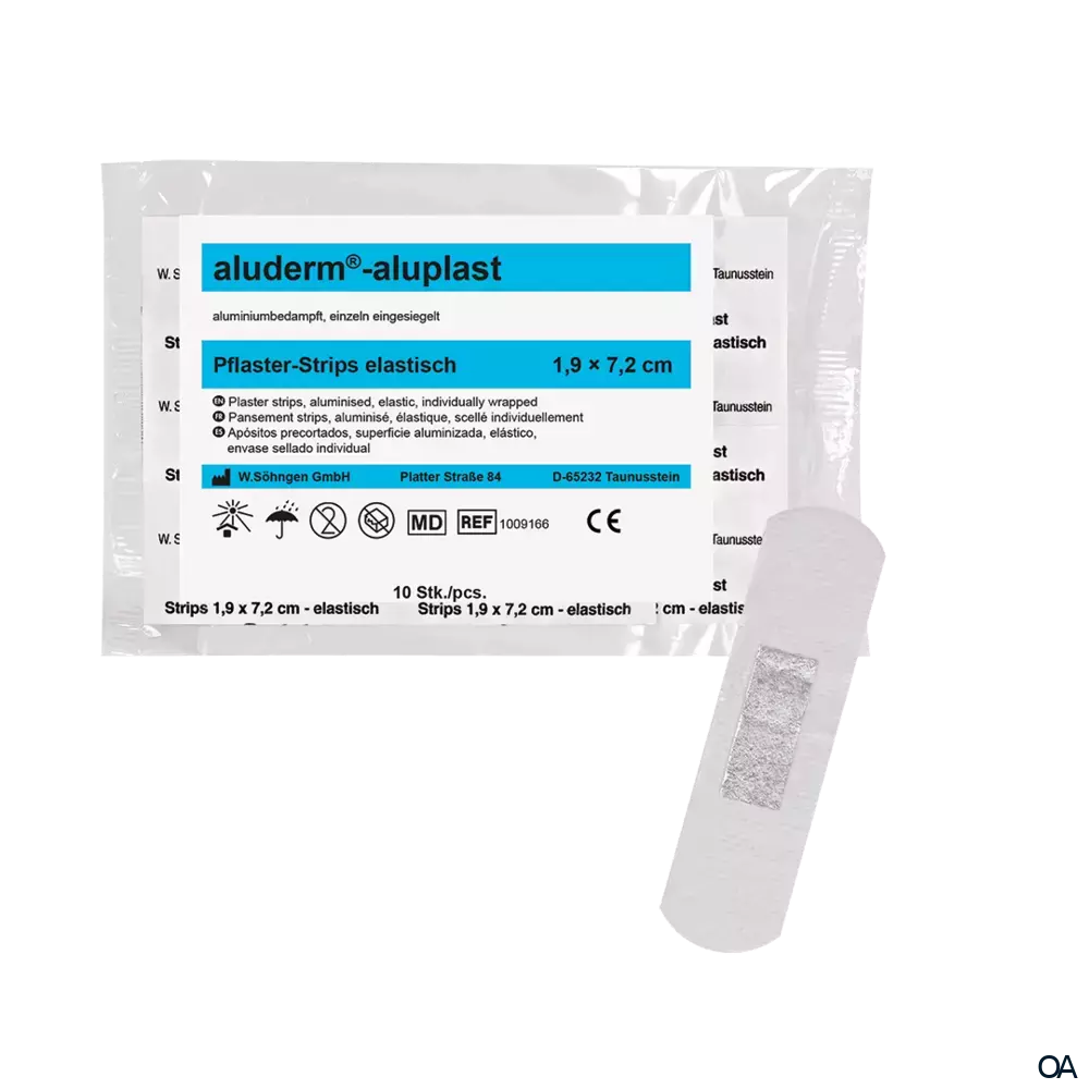 aluderm®-aluplast Pflaster-Strips elastisch 1,9 x 7,2 cm