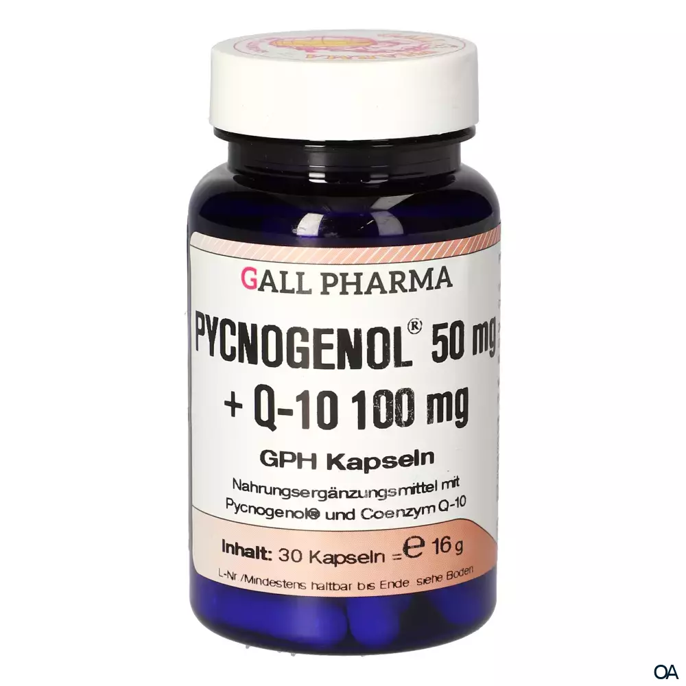 Gall Pharma Pycnogenol® 50 mg + Q10 100 mg Kapseln Gall Pharma Pycnogenol® 50 mg + Q10 100 mg Kapseln