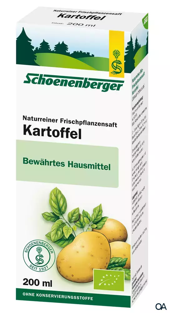 Schoenenberger Kartoffel Naturreiner Frischpflanzensaft (BIO) Schoenenberger Kartoffel Naturreiner Frischpflanzensaft (BIO)