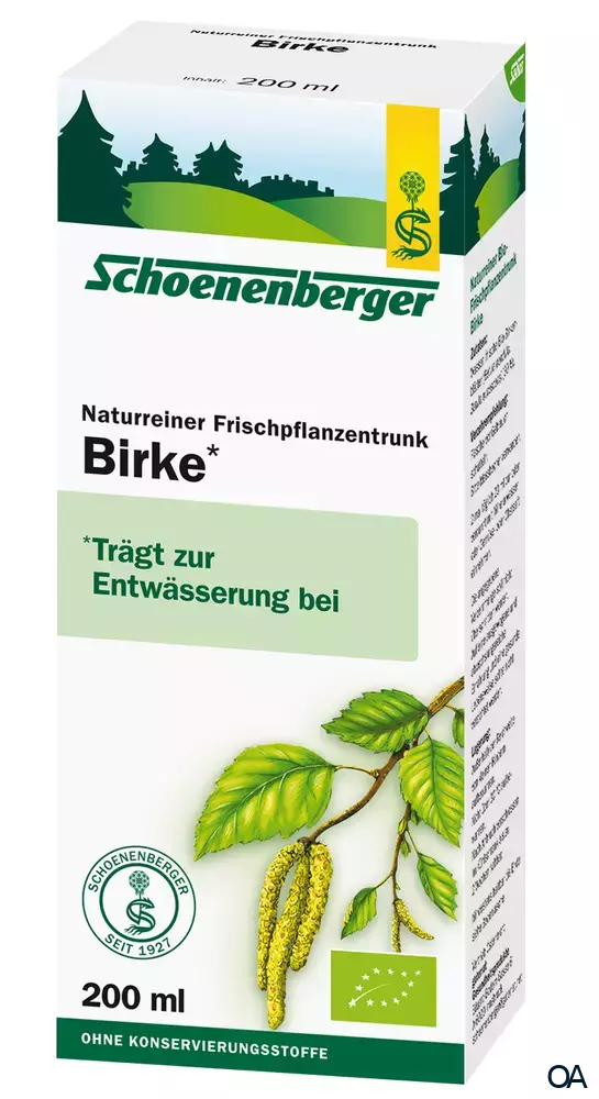 Schoenenberger Birke Naturreiner Frischpflanzentrunk (BIO) Schoenenberger Birke Naturreiner Frischpflanzentrunk (BIO)