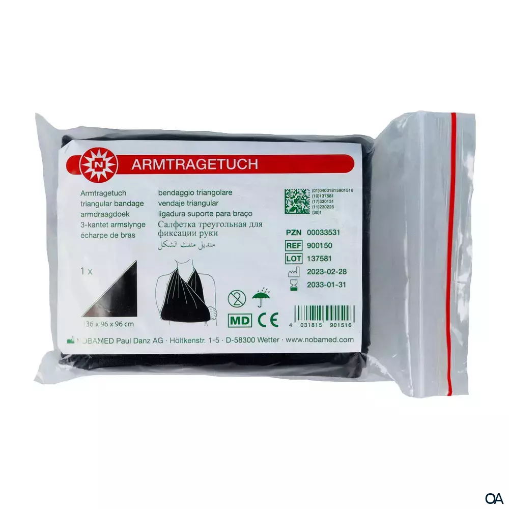 Nobamed Armtragetuch schwarz, 96 x 96 x 136 cm Nobamed Armtragetuch schwarz, 96 x 96 x 136 cm