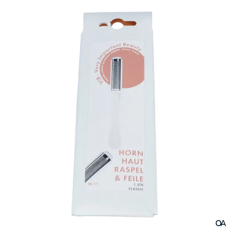 Kozbach Pharma 27 Hornhautraspel, doppelseitig mit Hornhautfeile