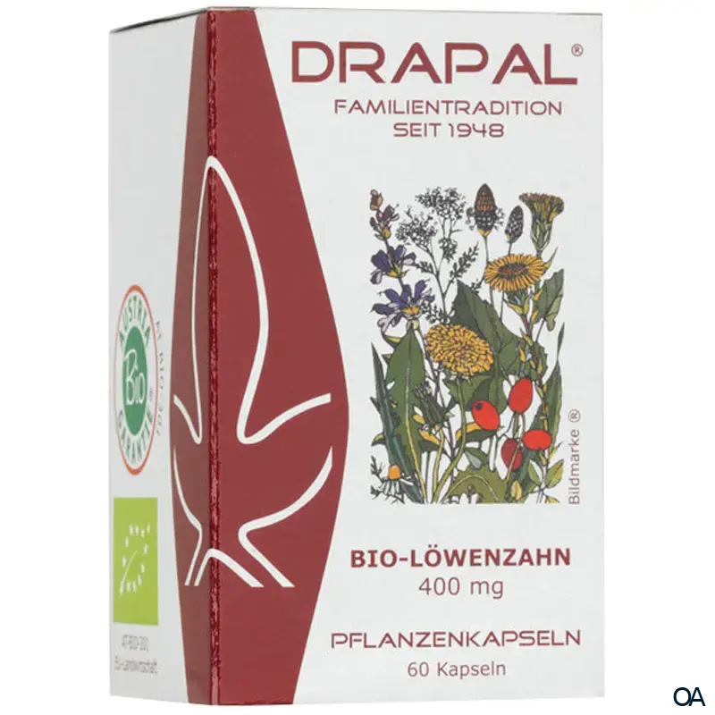 DRAPAL® BIO-Löwenzahn 400 mg Pflanzenkapseln