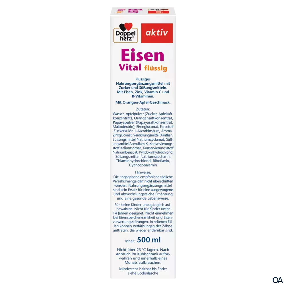 Doppelherz aktiv Eisen Vital flüssig Doppelherz aktiv Eisen Vital flüssig