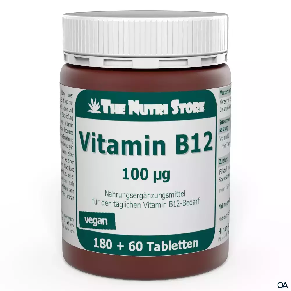 The Nutri Store Vitamin B12 100 µg vegane Tabletten The Nutri Store Vitamin B12 100 µg vegane Tabletten
