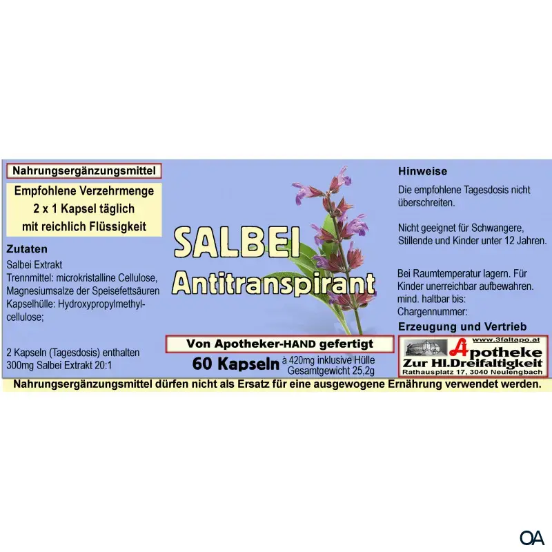 Salbei Antitranspirant Kapseln