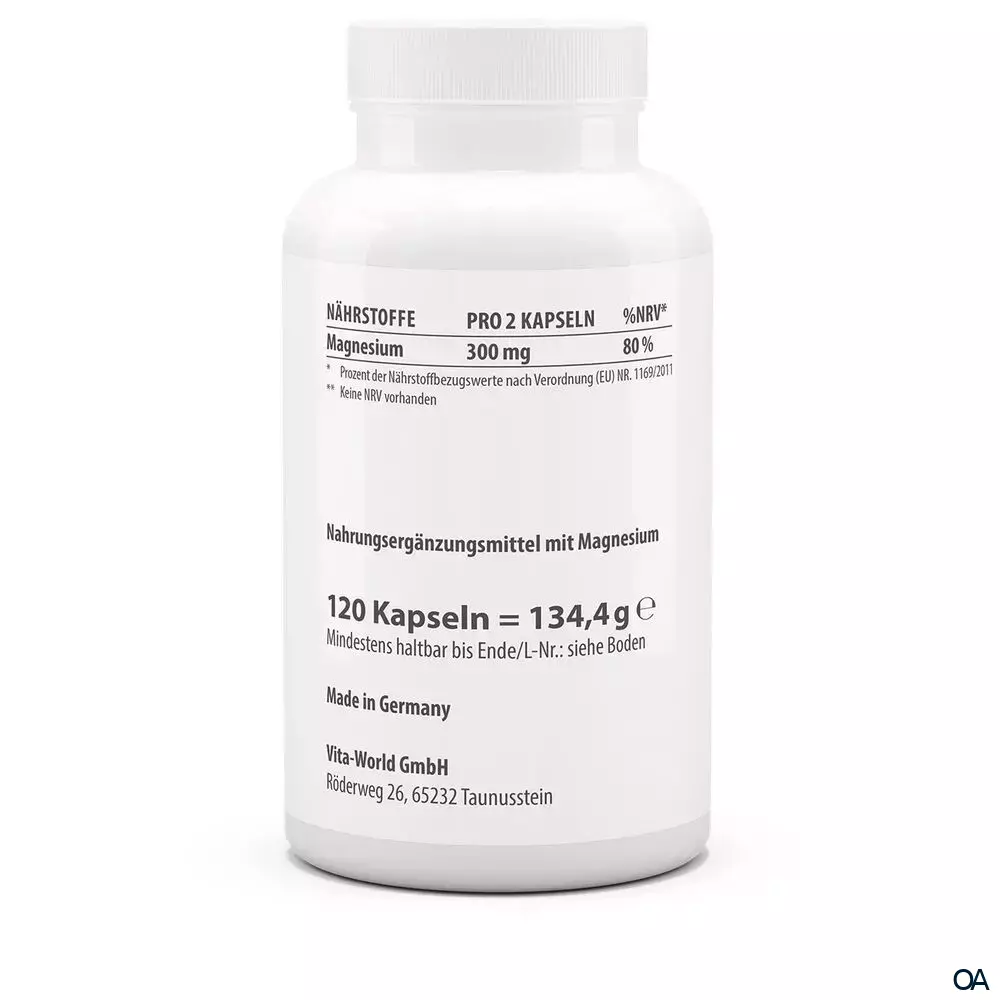 Vitaworld Magnesiummalat 1000 mg Kapseln