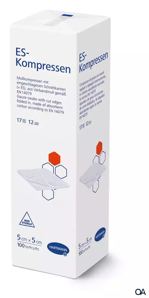 ES-Kompressen 12fach, unsteril, 5 x 5 cm