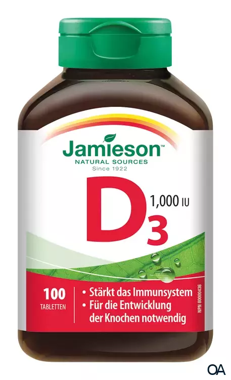 Jamieson Vitamin D3 1000 IU Tabletten Jamieson Vitamin D3 1000 IU Tabletten