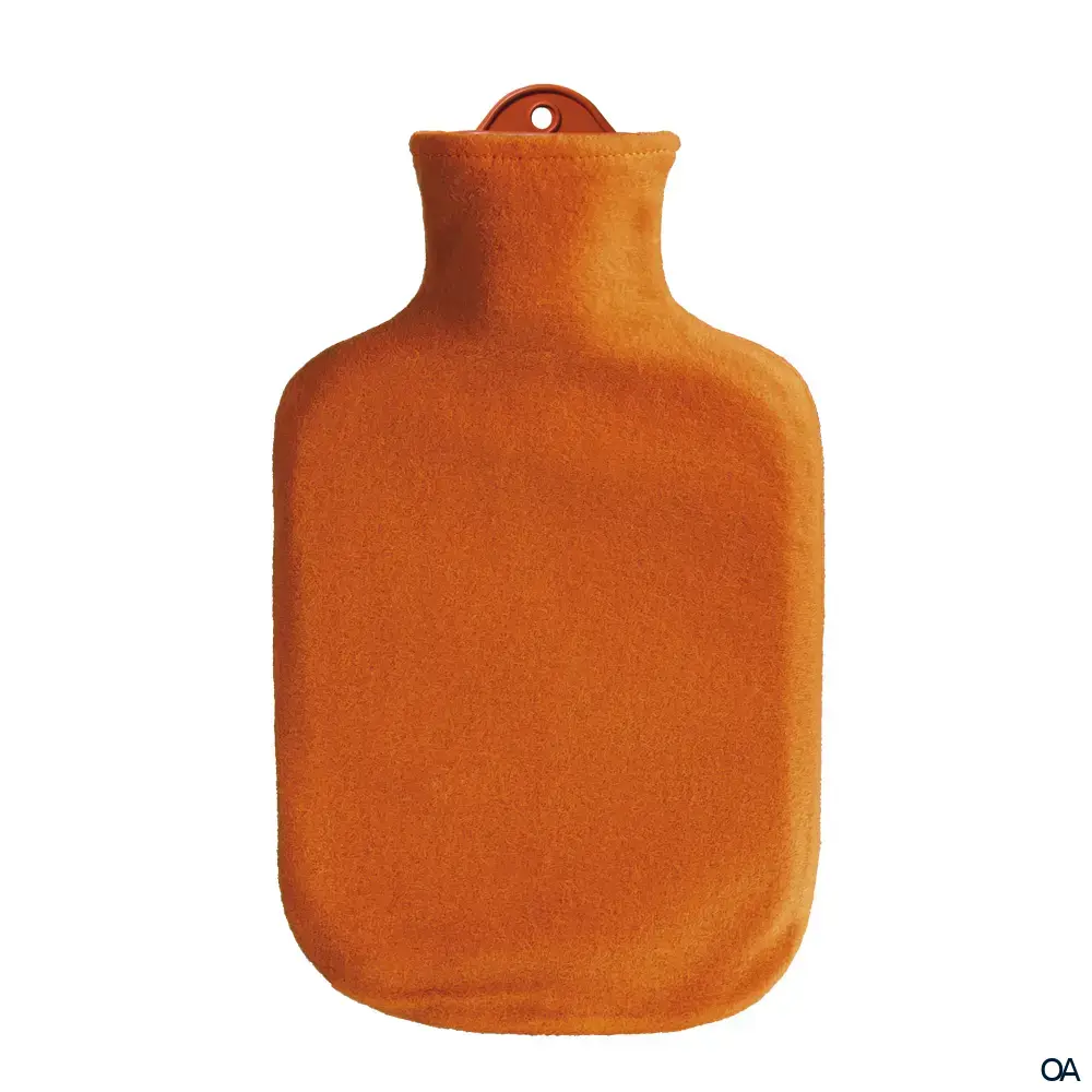 Sänger Wärmflasche mit Konturbezug, orange - 2,0L