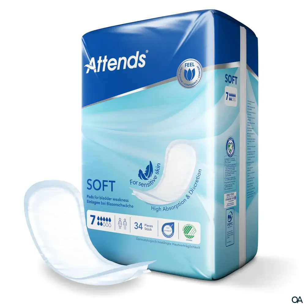 Attends Soft 7 Inkontinenzeinlagen bei Blasenschwäche