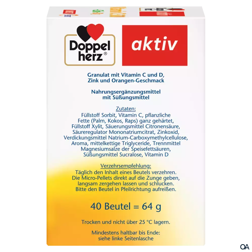 Doppelherz aktiv Vitamin C 500 DIRECT + Zink + D3 DEPOT Sticks Doppelherz aktiv Vitamin C 500 DIRECT + Zink + D3 DEPOT Sticks