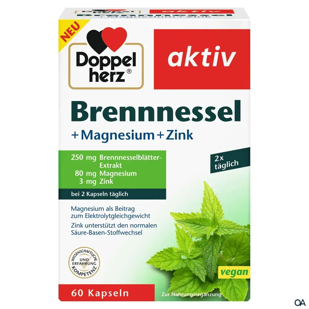 Doppelherz aktiv Brennnessel + Magnesium + Zink Kapseln