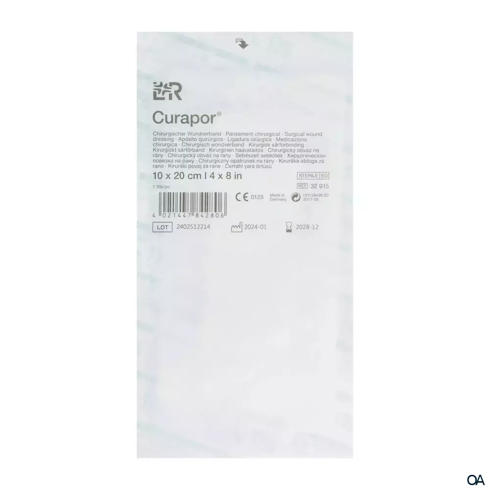 Curapor® Chirurgischer Wundverband steril, 10 x 20 cm