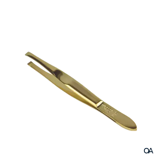 Mörser Solingen Pinzette gerade 24ct hartvergoldet Mörser Solingen Pinzette gerade 24ct hartvergoldet