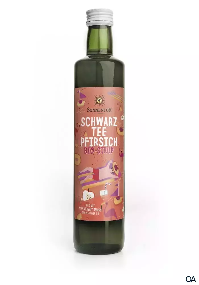 Sonnentor Schwarztee-Pfirsich Eistee Sirup
